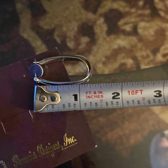 NWT Oval Hoop Intertwined Two-Tone Silver & Gold Plated Shiny Earrings - Picture 8 of 8